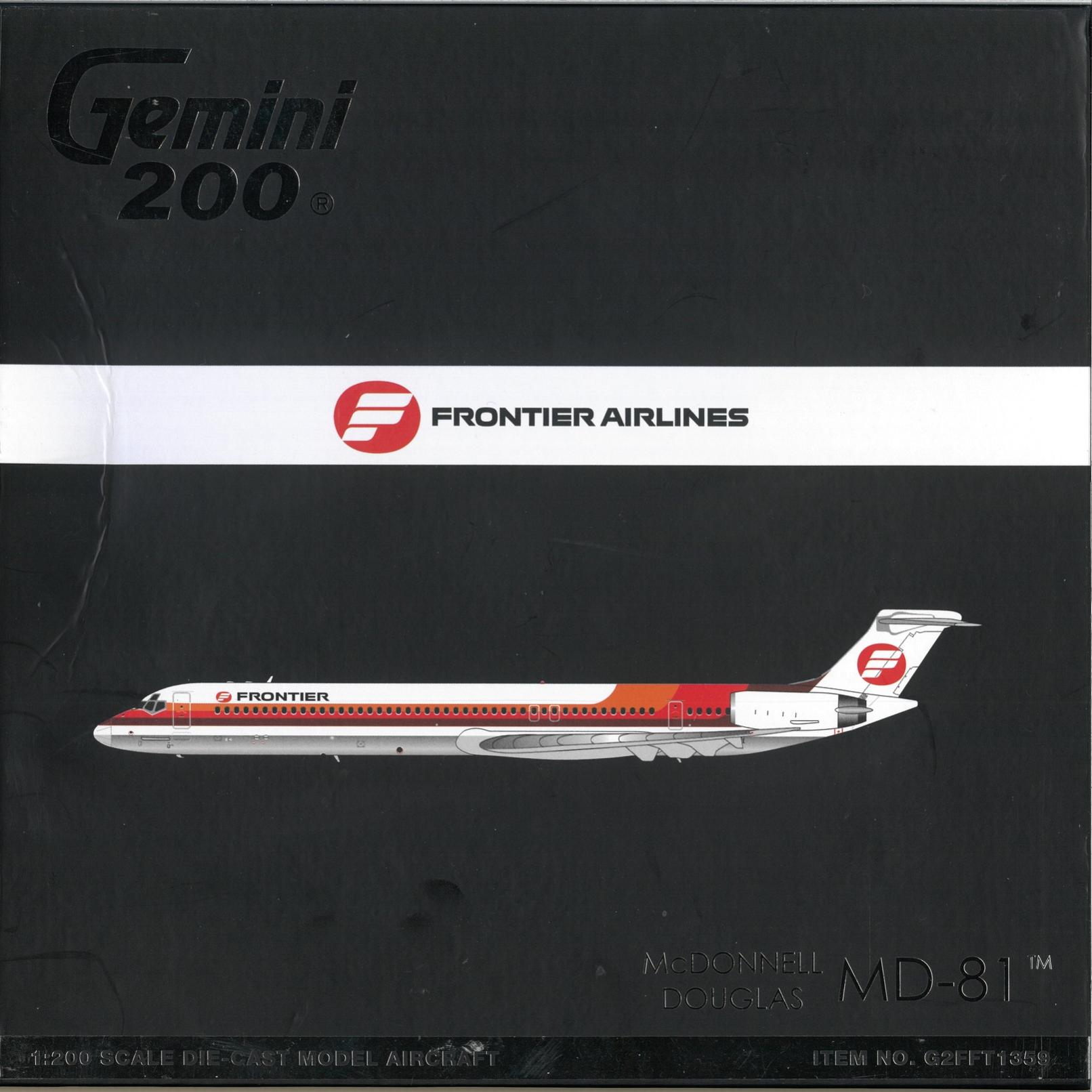 樂天商城 - 【中古】 その他 完成品(航空機) 民間機 ジェミニ200 1/200 MD-81 N859HA フロンティア航空 【B】 開封品、箱少し傷みあり　※商品の性質上多少の塗装ムラ等はご容赦下さい