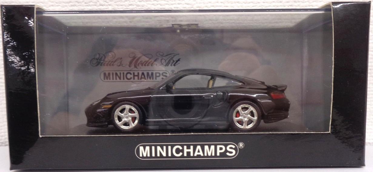 Car - 【中古】 その他 スケールミニカー(1/43) ミニチャンプス 1/43 ポルシェ 911 ターボ 2000 ブラック 【B】 ※JANコード部擦れ：写真3枚目、ケースに若干のこすれなどあり・商品の性質上多少の塗装ムラ等はご容赦ください