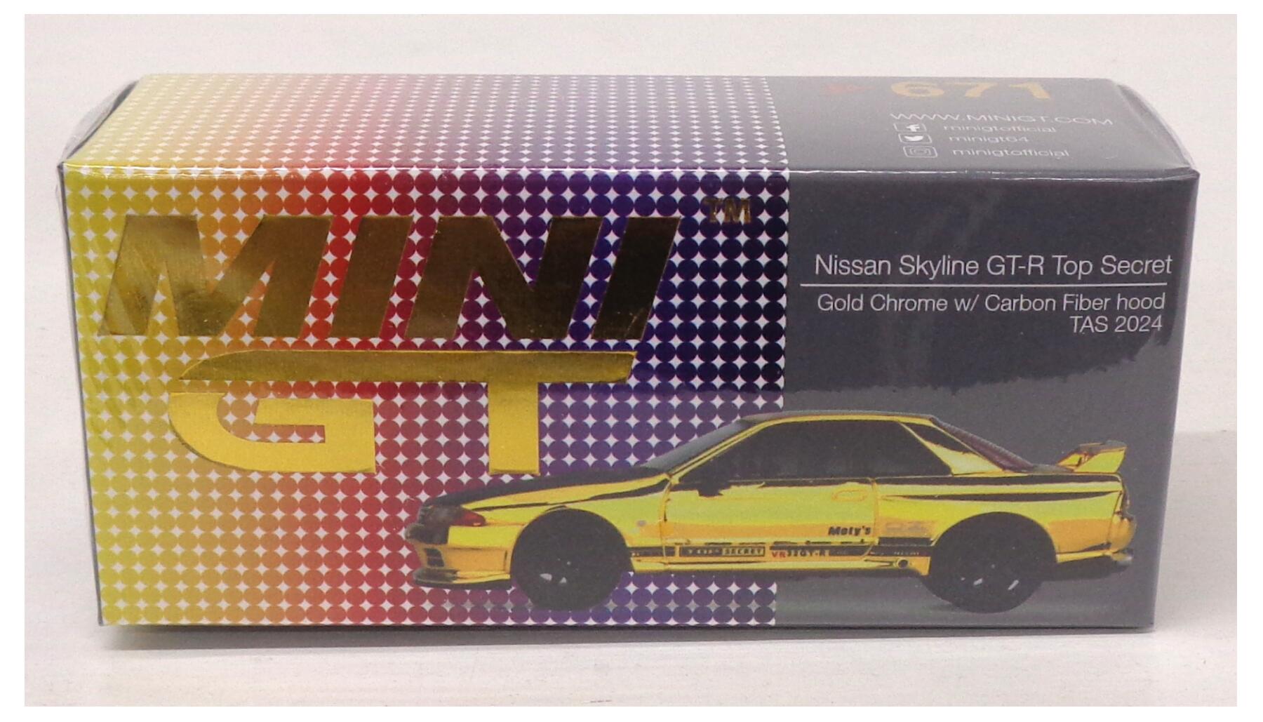 【中古】 その他 スケールミニカー(1/64・その他) MINI GT 671 日産 スカイライン GT-R Top Secret 東京オートサロン 2024 【A´】 ※未開封・外箱に若干の傷みあり・商品の性質上多少の塗装ムラ等はご容赦ください