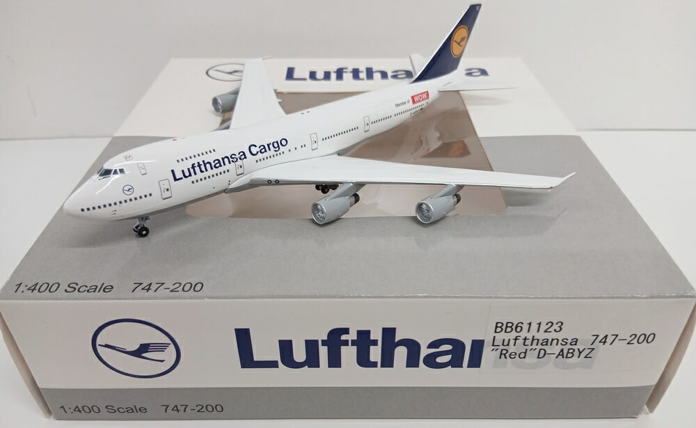 【中古】 その他 完成品(航空機) 民間機 1/400 ビッグバード BB61123 B747-200 ルフトハンザ・カーゴ D-ABYZ ロゴ赤 【B】 外箱多少傷み ※商品の性質上、多少の塗装ムラ等はご了承ください。