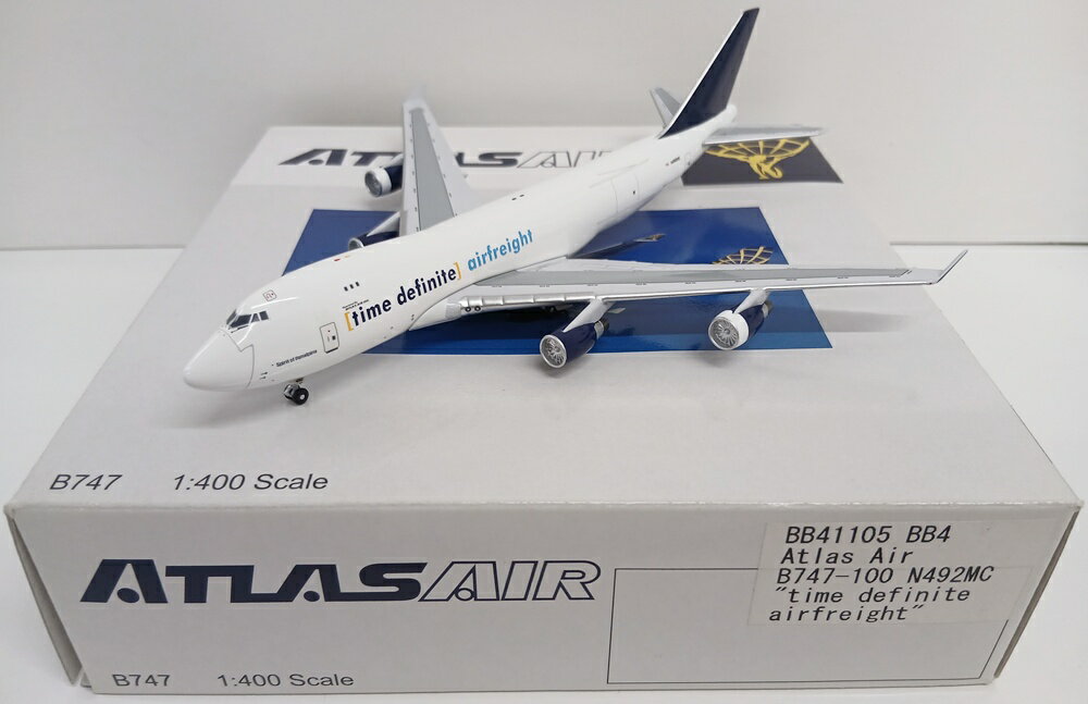 【中古】 その他 完成品(航空機) 民間機 1/400 ビッグバード BB41105 B747-100 アトラス航空 N492MC 【B】 外箱多少傷み ※商品の性質上、多少の塗装ムラ等はご了承ください。