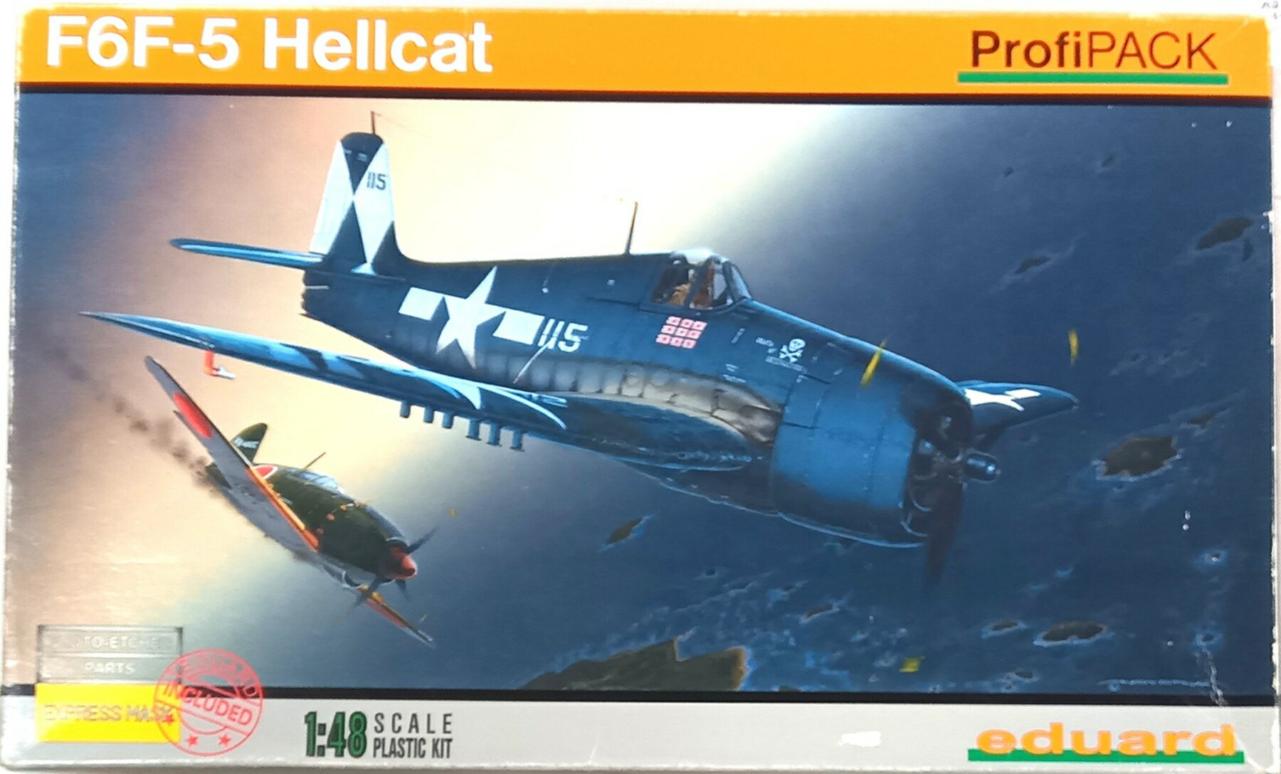 【中古】 その他 プラモデル(航空機) 軍用機 エデュアルド プロフィパック 1/48 F6F-5 ヘルキャット 【B】 内袋開封・未組立品 外箱傷み・角傷み・潰れ パーツランナーから外れ JAN:8591437082223