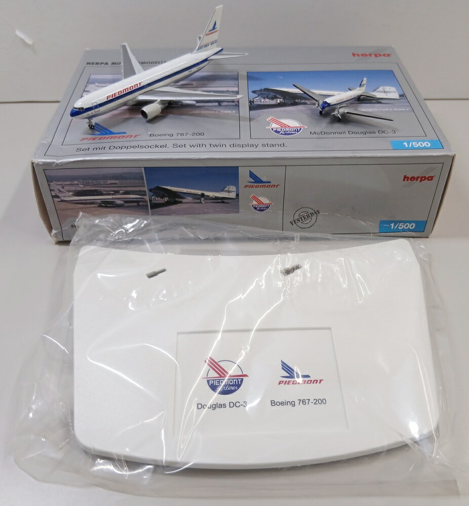 【中古】 その他 完成品(航空機) 民間機 1/500 ヘルパ 514866 B767-200ER/DC-3 ピードモント航空 2機セット N603P/N44V 【B】 外箱多少傷み ※商品の性質上、多少の塗装ムラ等はご了承ください。