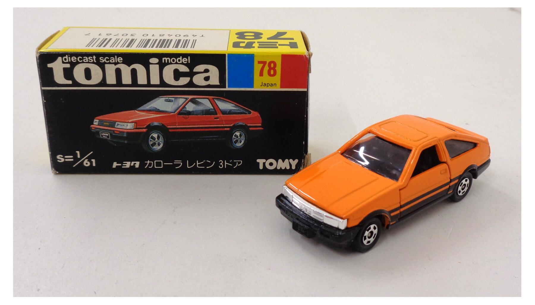 【中古】 TOMY(トミー) TOMY トミカ 黒箱 78 トヨタ カローラ レビン 輸出仕様 【B】 ※外箱傷み・商品..