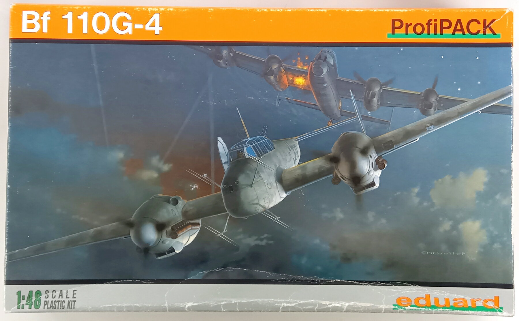 【中古】 その他 プラモデル(航空機) 軍用機 エデュアルド プロフィパック 1/48 メッサーシュミット Bf110G-4 夜間戦闘機型 【B】 未組立品 外箱傷み・角潰れ JAN:8591437082063