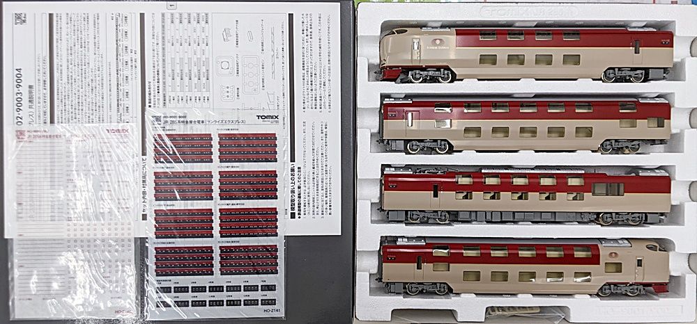 【中古】HOゲージ TOMIX(トミックス) HO-9002+HO-9004 JR 285系特急寝台電車(サンライズ)基本B+増結B 7両セット 【B】 パーツ取付残有 インレタ貼付残有 シール貼付未使用付属