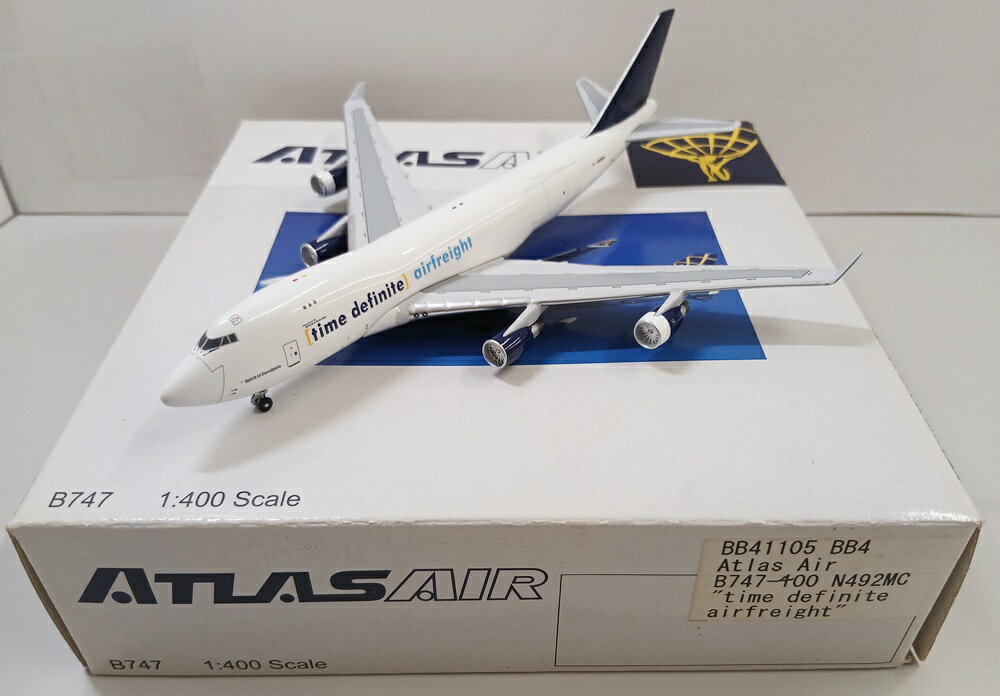 【中古】 その他 完成品(航空機) 民間機 1/400 ビッグバード BB41105 B747-100 アトラス航空 N492MC 【B】 外箱多少傷み ※商品の性質上、多少の塗装ムラ等はご了承ください。