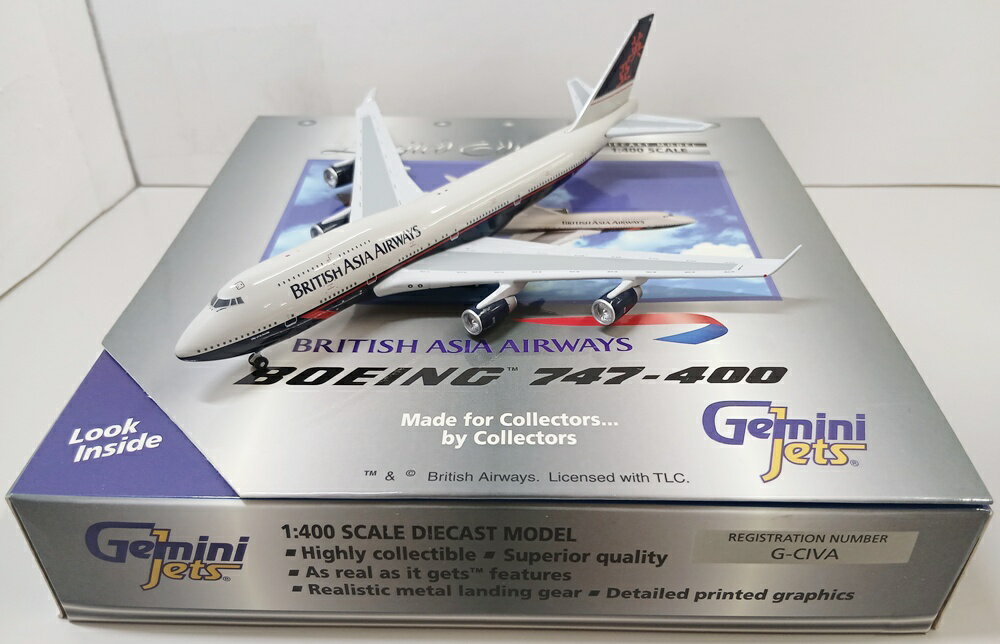 樂天商城 - 【中古】 その他 完成品(航空機) 民間機 1/400 ジェミニ GJBAW275 B747-400 ブリティッシュ・アジア・エアウェイズ G-CIVA 【B】 外箱多少傷み ※商品の性質上、多少の塗装ムラ等はご了承ください。