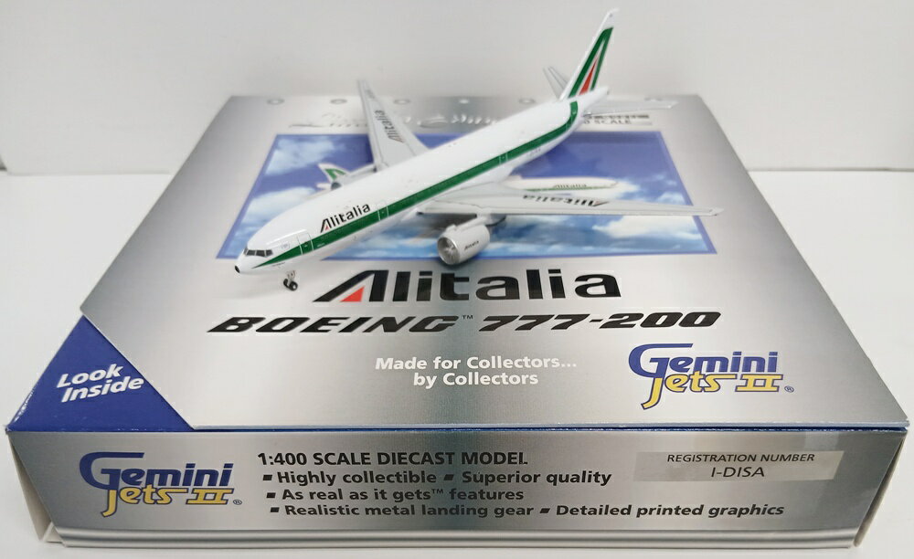 Airplane - 【中古】 その他 完成品(航空機) 民間機 1/400 ジェミニ GJAZA351 B777-200 アリタリア航空 I-DISA 【B】 外箱多少傷み ※商品の性質上、多少の塗装ムラ等はご了承ください。