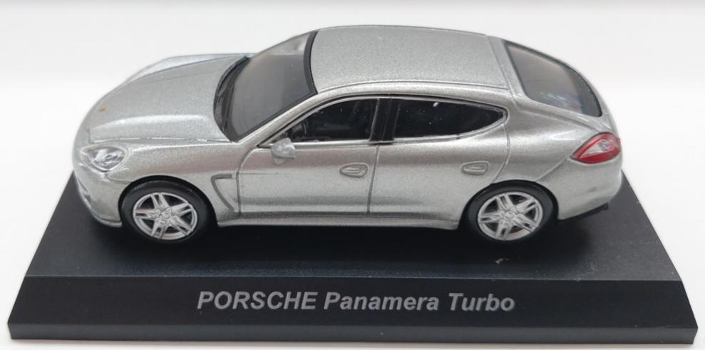【中古】1/64 京商 ポルシェ パナメーラ ターボ(シルバー) 【B】 開封品、箱少し傷...