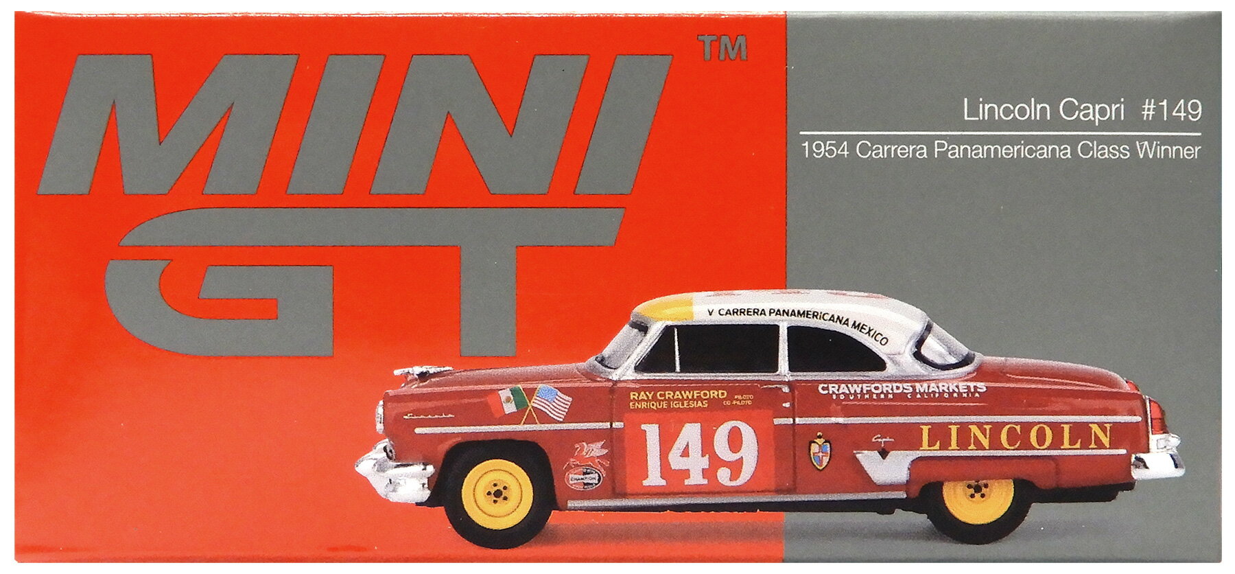 【中古】 その他 スケールミニカー(1/64・その他) TSM MODEL MINI GT 1/64 リンカーン カプリ カレラ・パナメリカーナ・クラス 1954 優勝車 #149 【B】 外箱開封済・外箱若干傷み / 性質上、多少の塗装ムラ等はご容赦ください