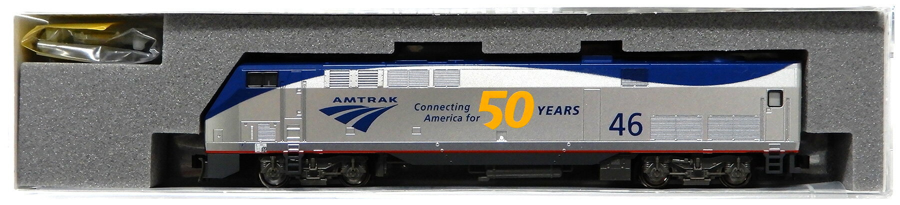 【中古】Nゲージ KATO(カトー) 外国型車両 176-6034 P42 #46 Amtrak Phase V Late with 50th Anniversary Logo 【B】 ナンバー取付残有 / 収納台座なし