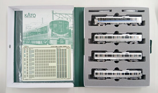【中古】Nゲージ KATO(カトー) 10-1900 225系100・700番台 新快速「Aシート」 4両セット 【B】 外箱傷み パーツ取付・残あり　転落防止幌の残パーツがランナーから切り出し