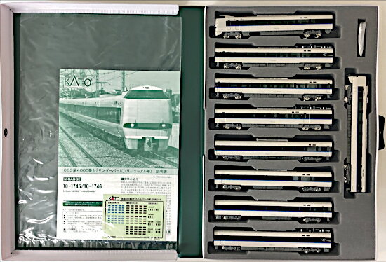 乐天商城 - 【中古】Nゲージ KATO(カトー) 10-1745+10-1746 683系4000番台「サンダーバード」(リニューアル車) 基本+増結 9両セット 【B】 ※全ての車両を10-1746のケースに収納 ※パーツ取付残有 ※スリーブ若干傷み
