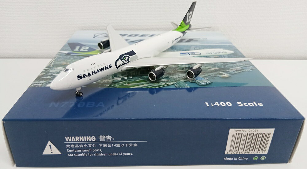 乐天商城 - 【中古】 その他 完成品(航空機) 民間機 1/400 フェニックス 04051 B747-8F 飛行試験機 N770BA シアトル・シーホークス塗装 【C】 外箱多少傷み　脚部ギア変形　※商品の性質上、多少の塗装ムラ等はご了承ください。