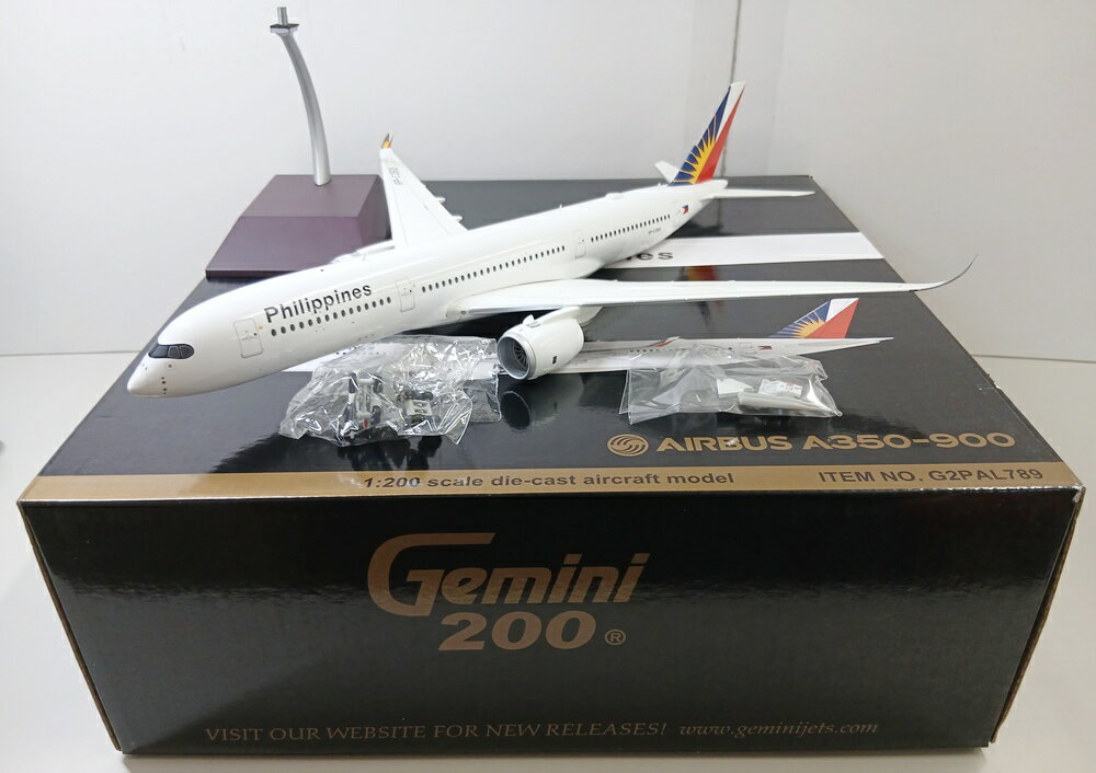  その他 完成品(航空機) 民間機 1/200 ジェミニジェッツ G2PAL789 A350-900 フィリピン航空 RP-C3501  外箱多少傷み　左翼アクセサリー取付部塗装剥げ　※商品の性質上、多少の塗装ムラ等はご了承ください。
