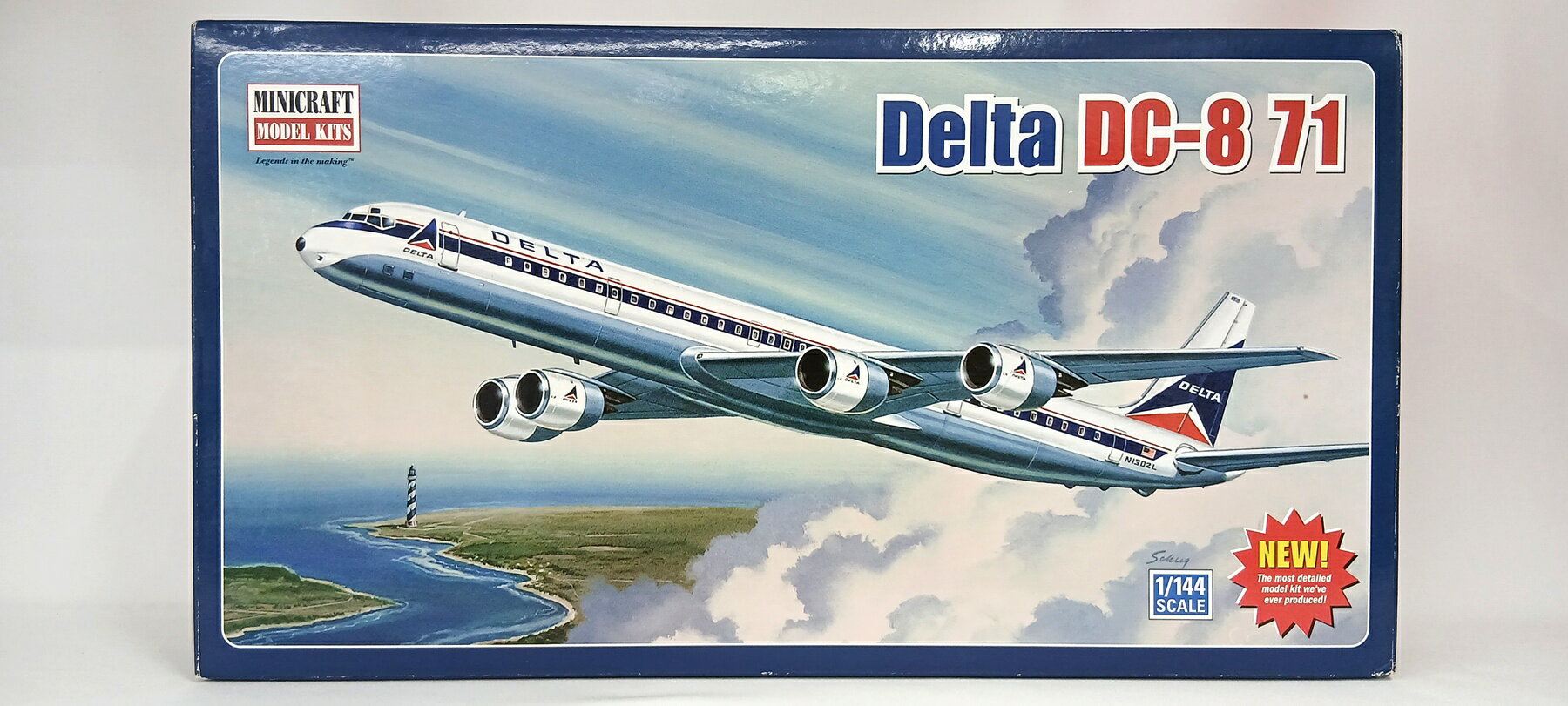【中古】 その他 プラモデル(航空機) 民間機 ミニクラフト 14521 1/144 DC-8-71 デルタ航空 【A´】 外箱傷み 内袋未開封・未組立品 説明書変色 パーツランナーから外れ