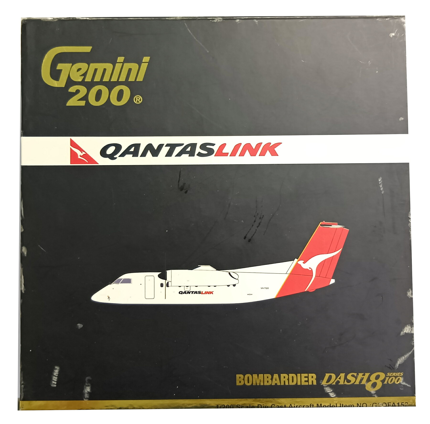 【中古】 その他 完成品(航空機) 民間機 Gemini Jets 1/200 G2QFA152 QANTAS LINK DASH8-100 VH-TQO 【C】 若干塗装荒れ有/外箱傷み