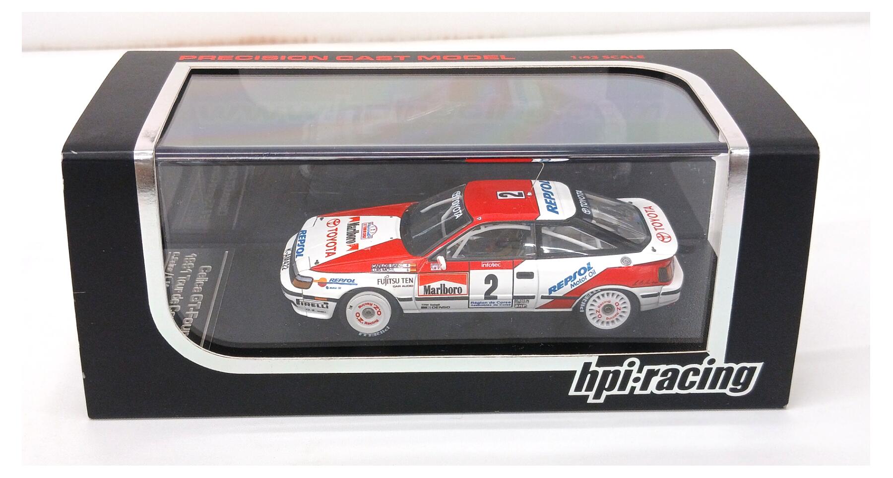 【中古】 その他 スケールミニカー(1/43) hpi racing 1/43 Toyota Celica GT-Four #2 1991 Tour de Corse 品番:8088 【加工品】 ※デカール貼付加工品・外箱に若干の傷みあり・商品の性質上多少の塗装ムラ等はご容赦ください