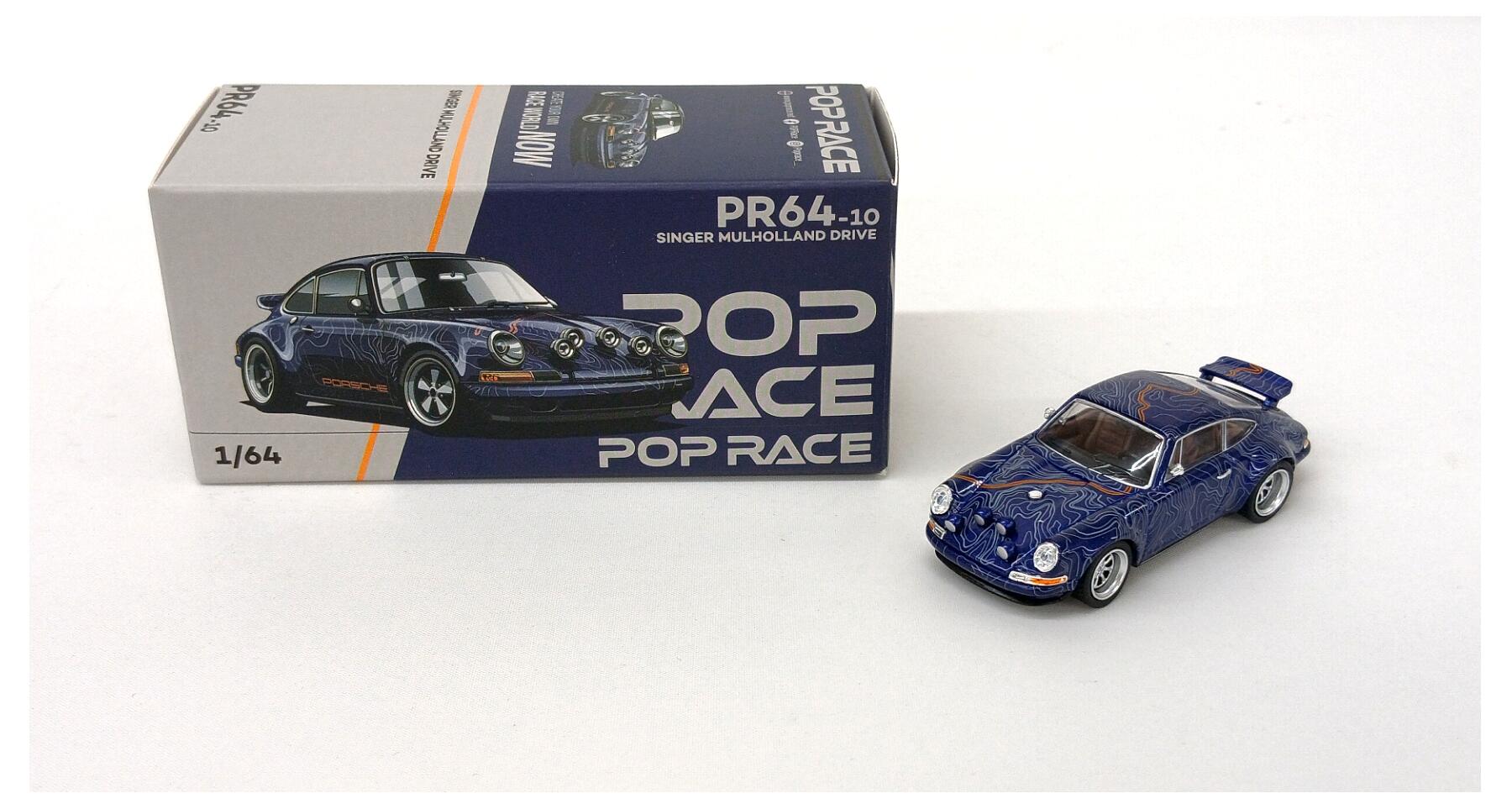 【中古】 その他 スケールミニカー(1/64・その他) 1/64 POPRACE PR64-10 SINGER MULHOLLAND DRIVE 【B】 ※開封品・外箱に若干の傷みあり・商品の性質上多少の塗装ムラ等はご容赦ください