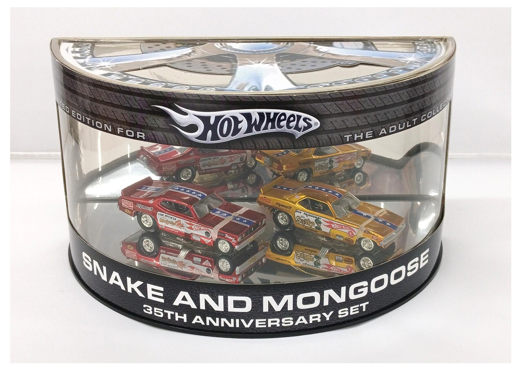 【中古】 その他 スケールミニカー(1/64・その他) ホットウィール SNAKE AND MONGOOSE 35TH ANNIVERSARY SET 【A´】 ※未開封・ケースに若干の傷みあり・本体固定用ゴム劣化あり・商品の性質上多少の塗装ムラ等はご容赦ください