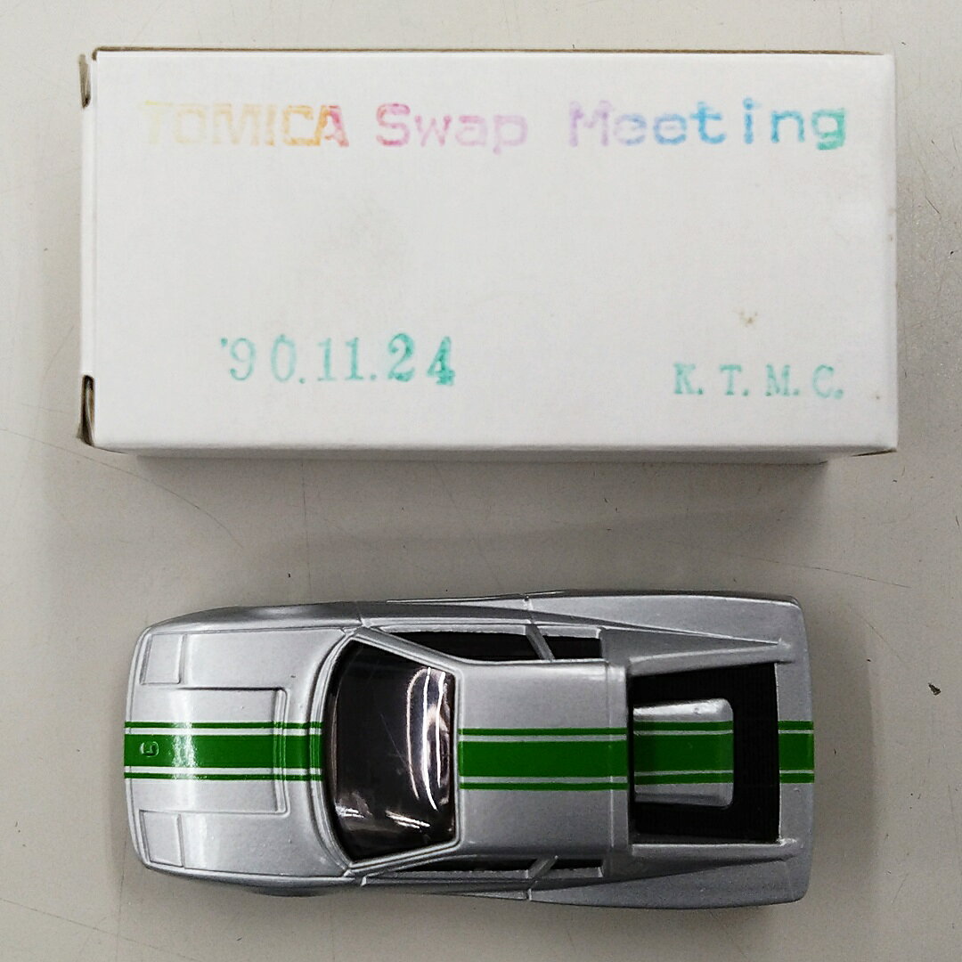 【中古】 タカラトミー トミカ KTMC(京都トミカマニアズクラブ)特注 トミカスワップミーティング '90.11.24 1/60 フェラーリ テスタロッサ (シルバー×薄緑ライン) 【D】 ※内容物は画像の通りです※傷・使用感有※外箱傷み・汚損有※経年劣化による傷み有