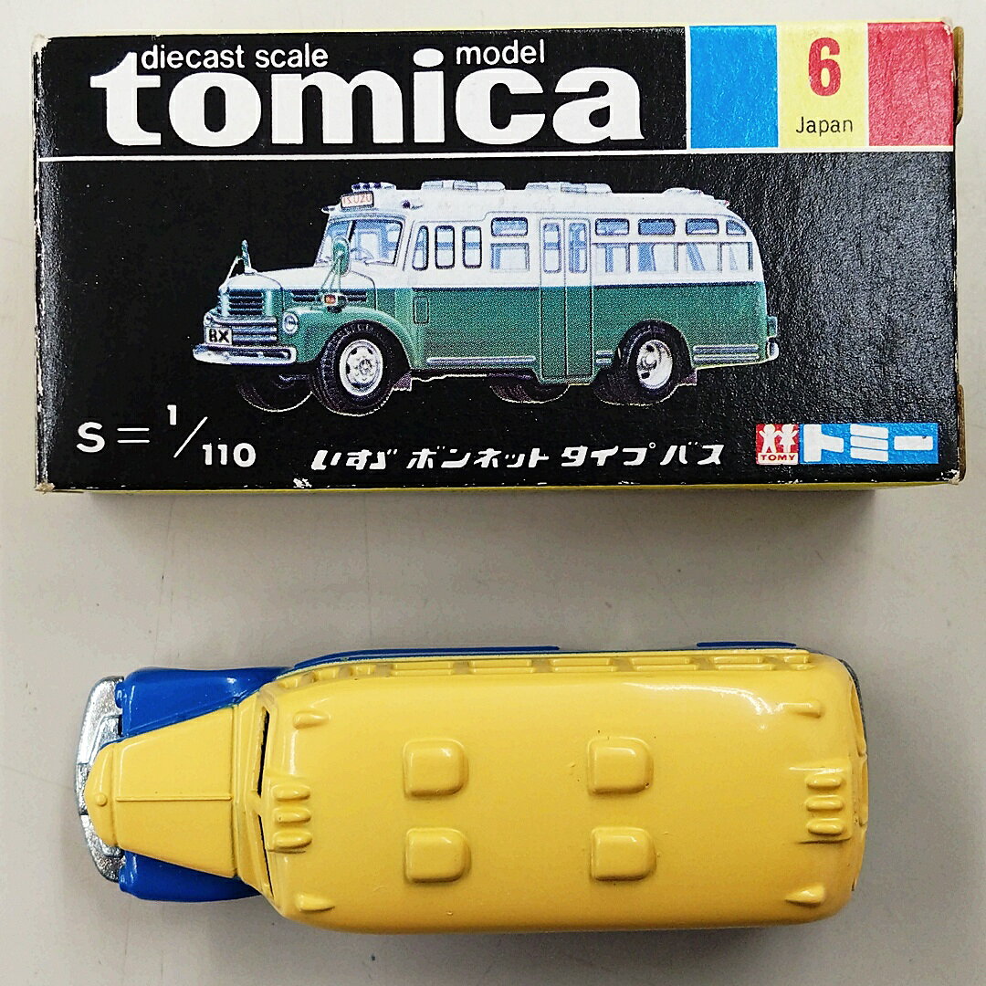 【中古】 タカラトミー トミカ No.6 1/110 いすゞ ボンネットタイプバス(ブルー×ラ...