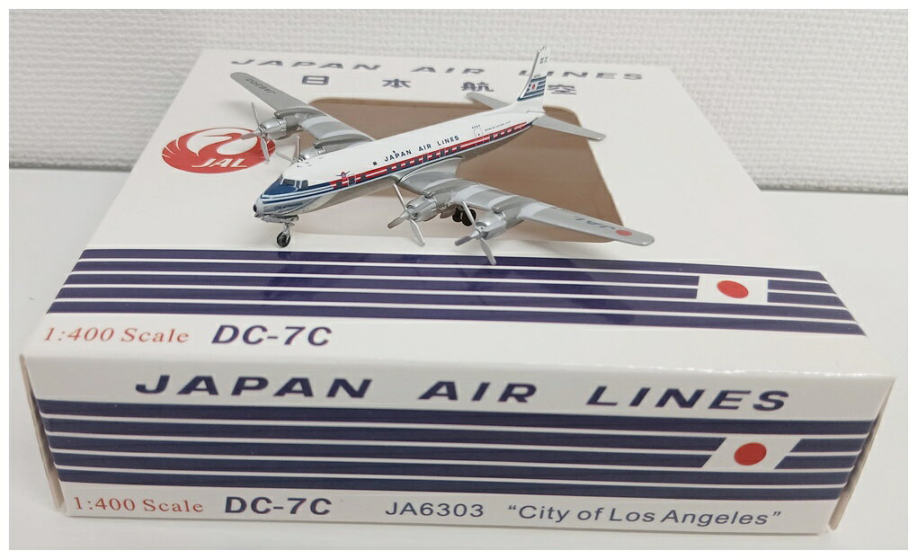 【中古】 その他 完成品(航空機) 民間機 1/400 アエロクラシックス DC-7C JAL JA6302 「City of Honolulu」 【D】 外箱多少傷み　ノーズギア劣化　※商品の性質上、多少の塗装ムラ等はご了承ください。