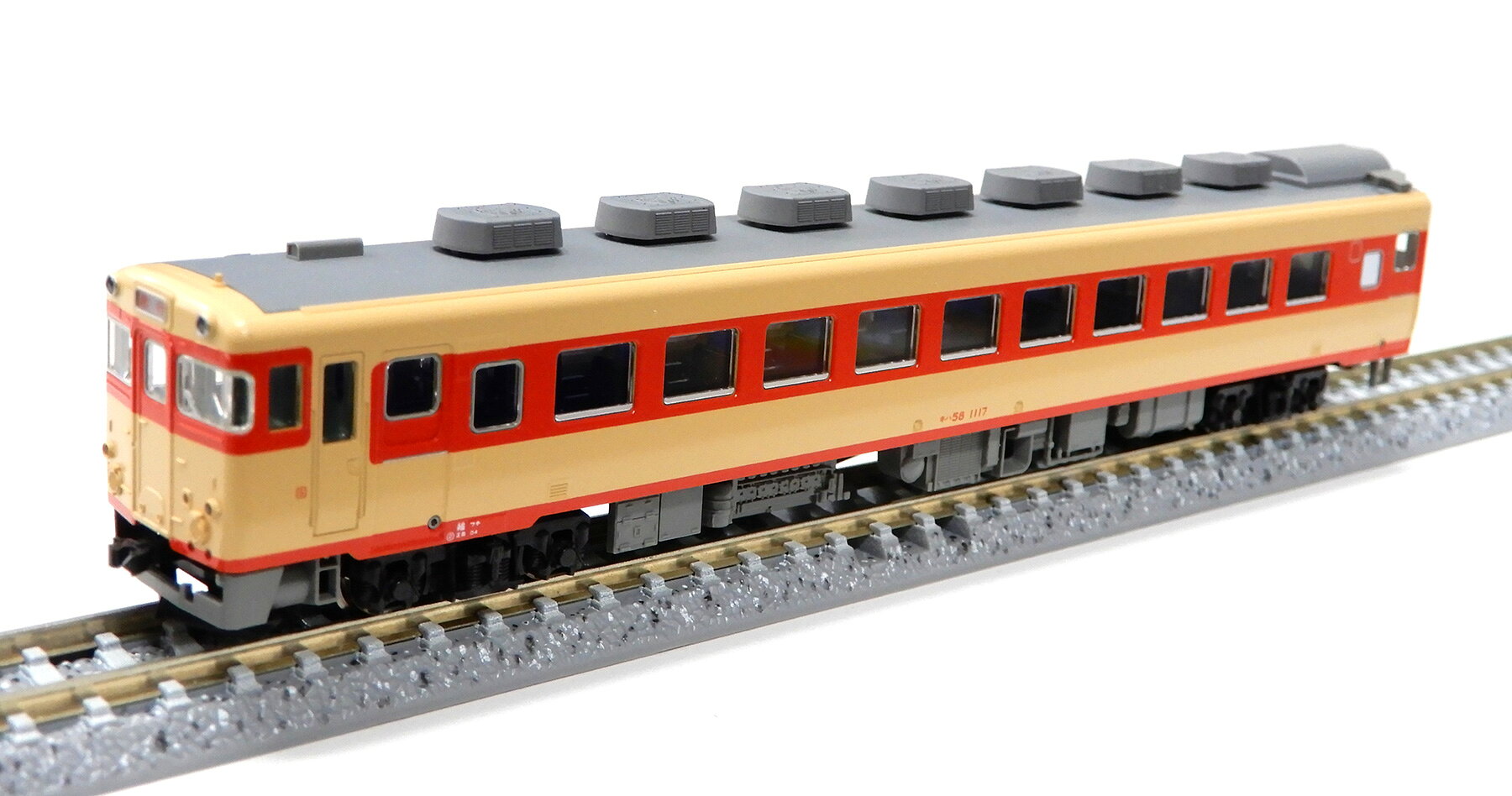【中古】Nゲージ KATO(カトー) 気動車 セットバラ 10-1600セットバラ (1両のみ) キハ58-1117 (6128-1)(キハ58系「パノラミックウインドウ」バラシ品) 【A】 車両美品 / パーツ付属 / KATO製クリアケース入り