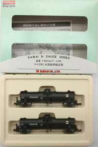 【中古】Nゲージ 河合商会 KP-291A タキ3000 米国陸運輸送隊 2両セット 【A´】 ※中敷き変色 ※外箱若干傷み