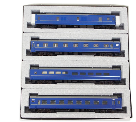 【中古】HOゲージ KATO(カトー) 3-510 24系25形 寝台特急客車 4両基本セット 2005年ロット 【A´】 インレタ変色/外箱傷み(3)