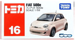 【中古】1/59 タカラトミー トミカ No.16 フィアット 500e (ピンク) 【A】 未開封品 / 性質上、多少の塗装ムラ等はご容赦ください。