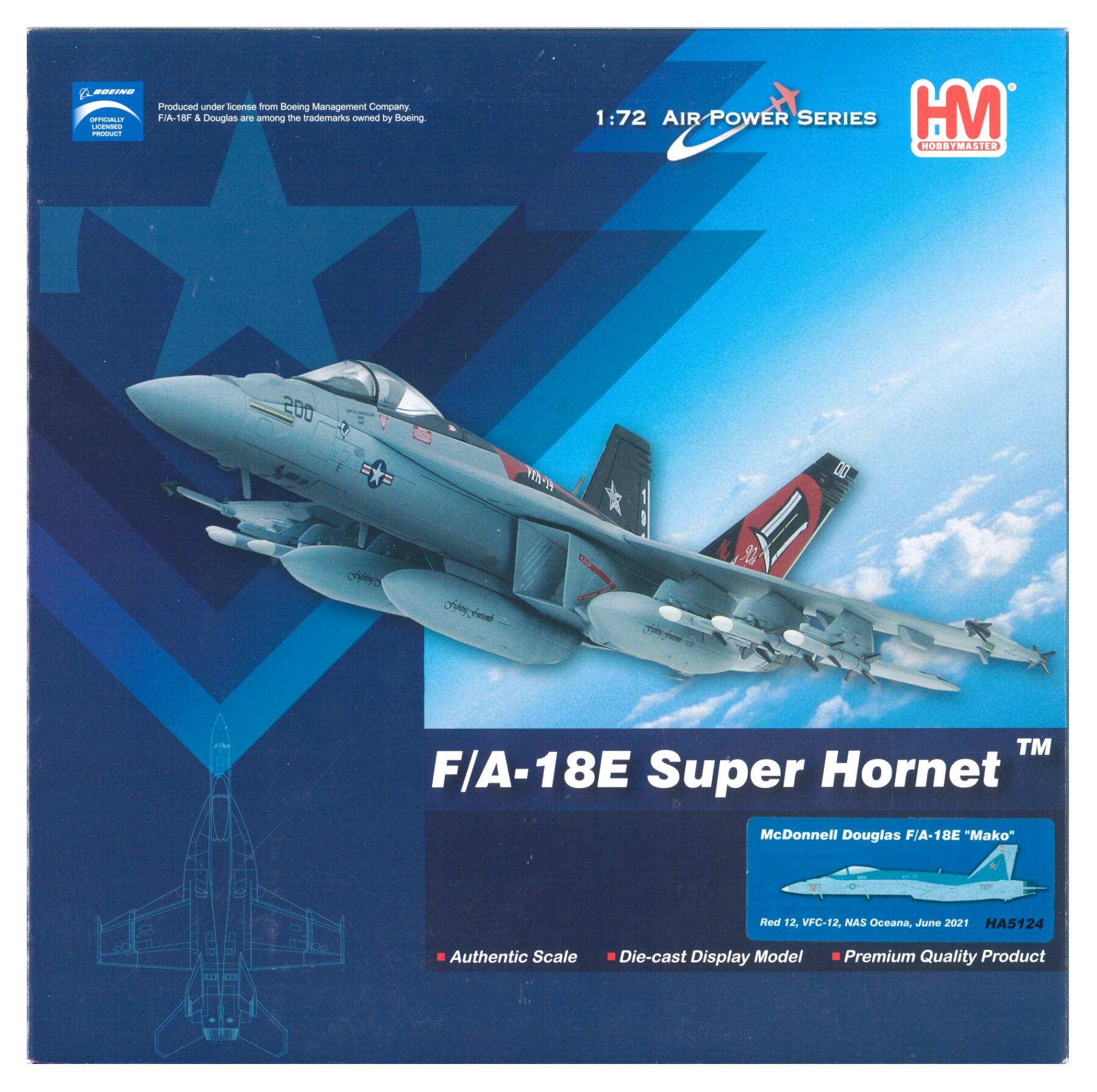 【中古】 その他 完成品(航空機) 軍用機 ホビーマスター 1/72 F/A-18E スーパーホーネット アメリカ海軍 第12混成戦闘飛行隊 アグレッサー 2021 HA5124 【B】 ※開封品 外箱に若干の傷みあり 商品の性質上多少の塗装ムラ等はご容赦ください