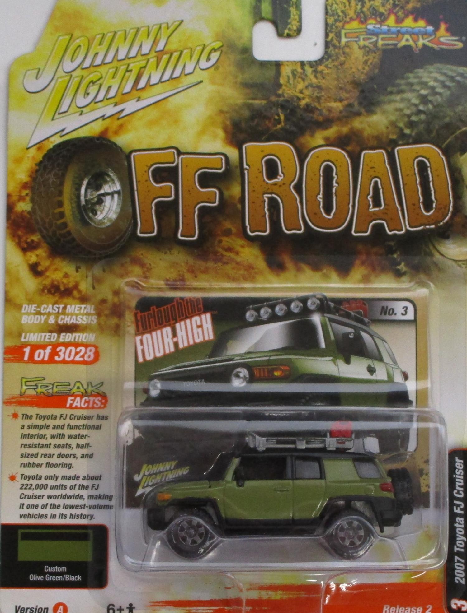 【中古】 その他 スケールミニカー(1/64・その他) JOHNNY LIGHTNING 1/64 2007 トヨタ FJ クルーザー グリーン/ブラック 【A´】 未開封品/箱、パッケージ少し傷みあり