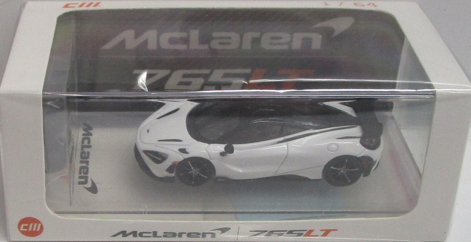 樂天商城 - 【中古】 その他 スケールミニカー(1/64・その他) CM MODEL 1/64 McLaren 765LT(ホワイト/カーボンフード) 【B】 開封品/箱、パッケージ少し傷みあり