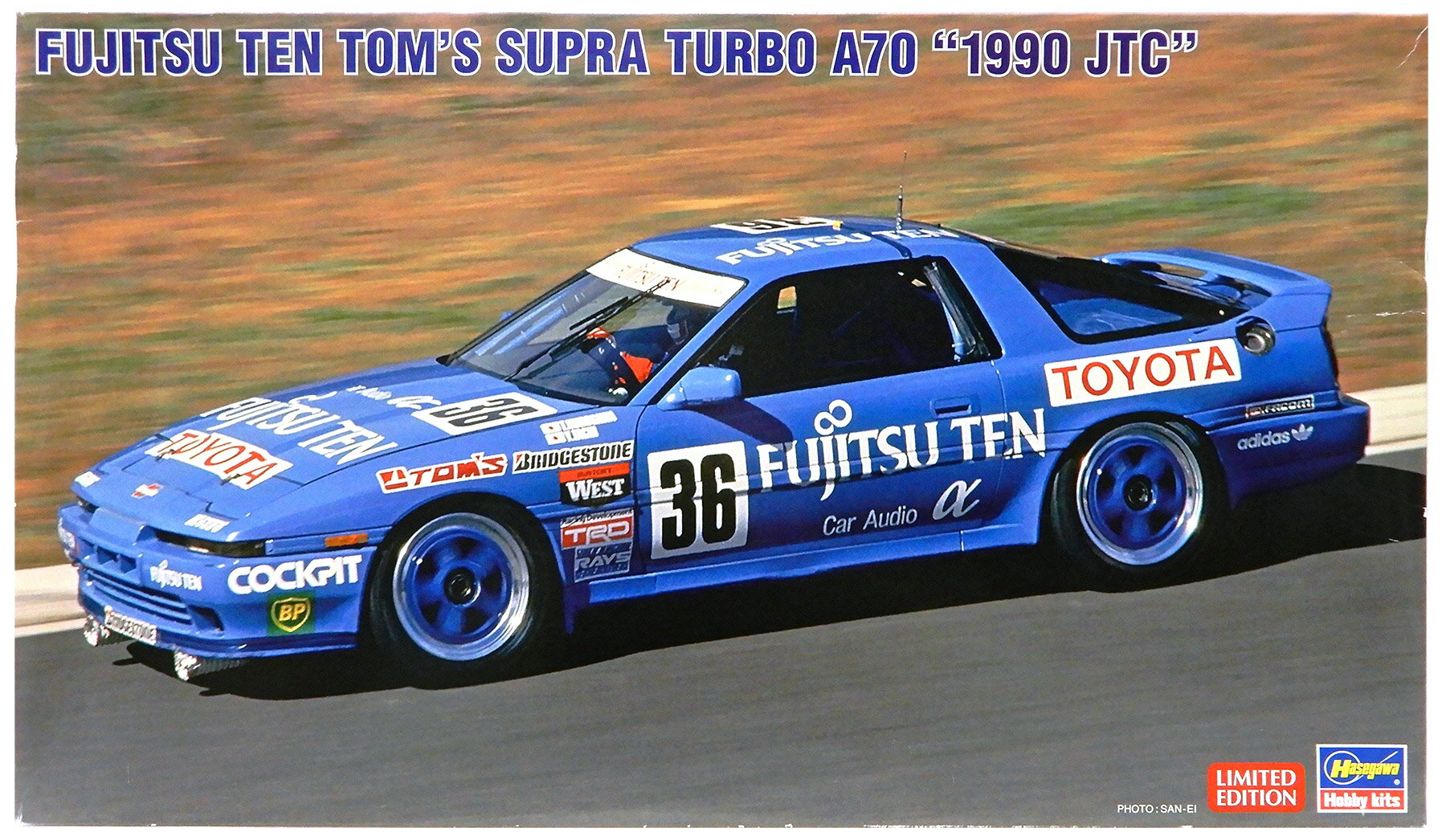 【中古】 その他 プラモデル ハセガワ 1/24 富士通テン トムス スープラ ターボ A70 1990 JTC 【A´】 未組立・外箱に若干の傷みあり