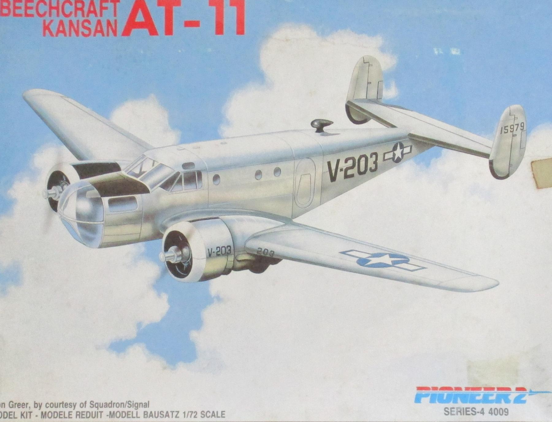  その他 プラモデル パイオニア2 1/72 BEECHCRAFT KANSAN AT-11  ※未組立・外箱に傷み、少し破れ、汚れあり/※説明書少し汚れあり/※デカール少し劣化、汚れあり/※数箇所ランナーからパーツ外れあり