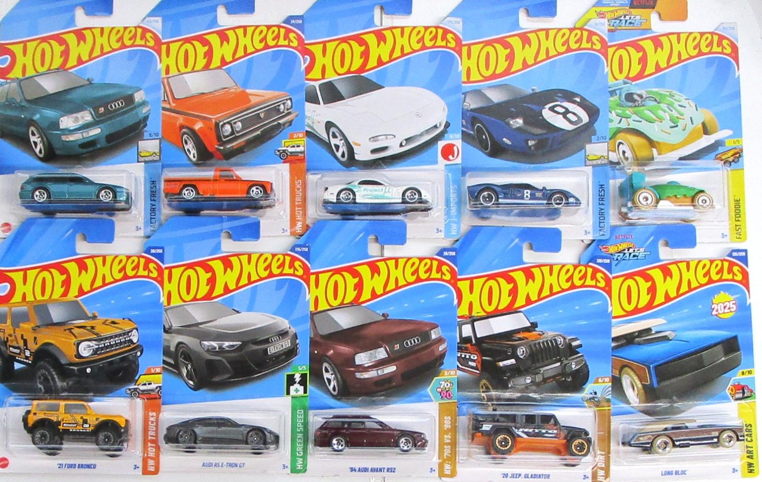 Car - 【中古】 その他 スケールミニカー(1/64・その他) ホットウィール 10点セット 【A´】 未開封品/箱傷みあり/パッケージ擦り傷あり/こちらは画像の物のみとなります。