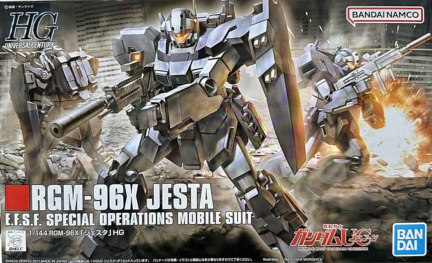 【中古】1/144 バンダイ 130 HGUC ジェスタ 【A´】 未組立・外箱に若干の傷みあり