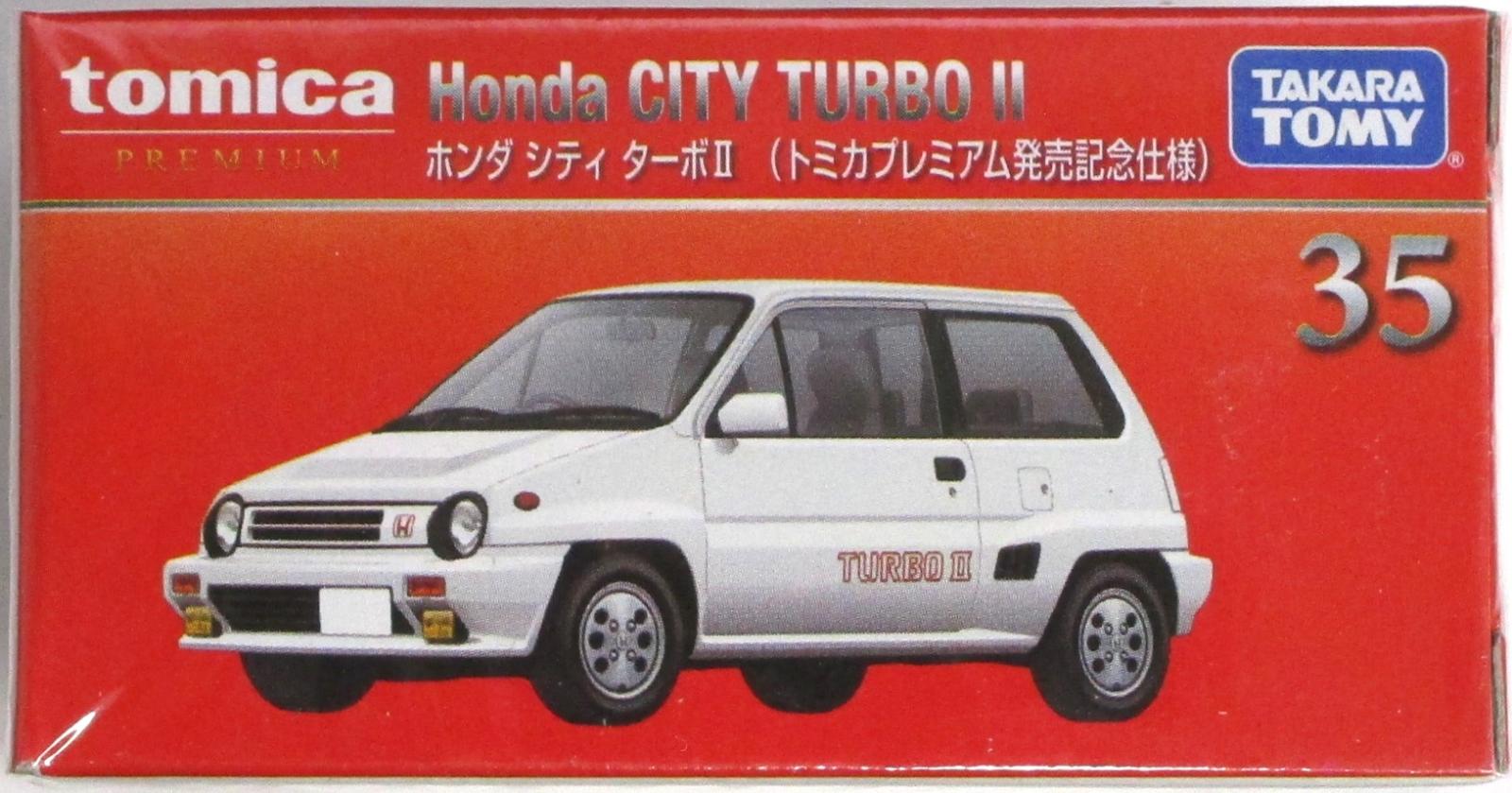 【中古】1/55 タカラトミー トミカプレミアム No.35 ホンダ シティ ターボII (トミカプレミアム発売記念仕様) 【A´】 ※未開封品の為内容物状態未確認※保護フィルム擦れ※メーカー出荷時の塗装ムラ等はご容赦下さい。