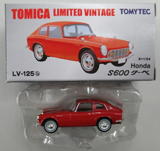 【中古】 TOMYTEC(トミーテック) トミカリミテッドヴィンテージ 1/64 Honda S600 クーペ (赤) [LV-125b] 【C】 外箱多少傷み、塗装ザラつき