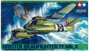 【中古】1/48 タミヤ 61067 ブリストル・ボーファイターTF.Mk.X (傑作機シリーズ No.67) 【D】 ※未組立・外箱に若干の傷みあり・デカール傷み