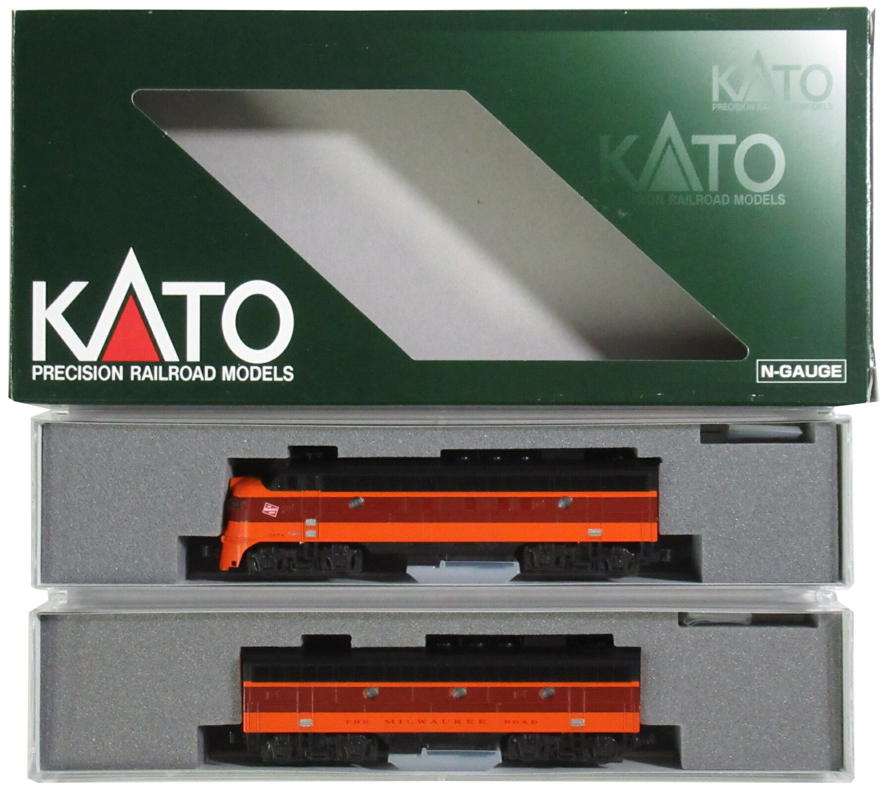 【中古】Nゲージ KATO(カトー) 10755-2 EMD FP7A+F7B ミルウォーキー・ロード 2両セット 【A´】 外箱傷み