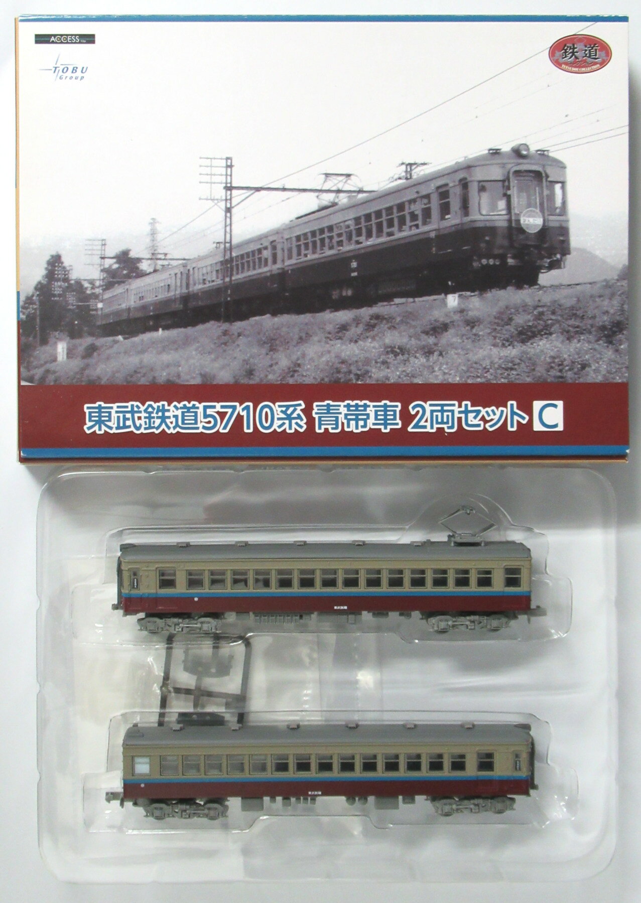 【中古】ジオコレ TOMYTEC(トミーテック) (K397-K398) 鉄道コレクション 東武鉄道5710系 青帯車 2両セットC 【A´】 外箱傷み　メーカー出荷時の塗装ムラ等はご容赦下さい。