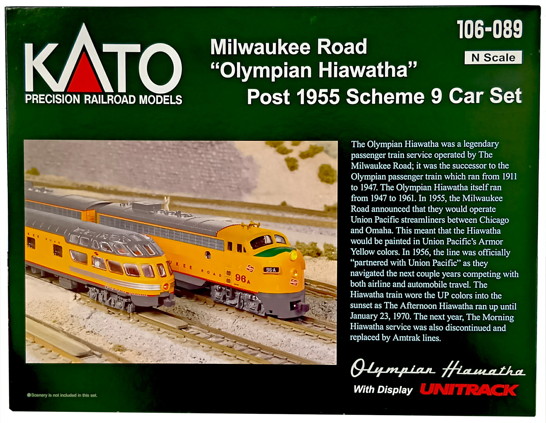 【中古】Nゲージ KATO(カトー) 106-089 ミルウォーキー・ロード(オリンピアン・ハイアワッサ) Post 1955 Scheme 9両 【A】
