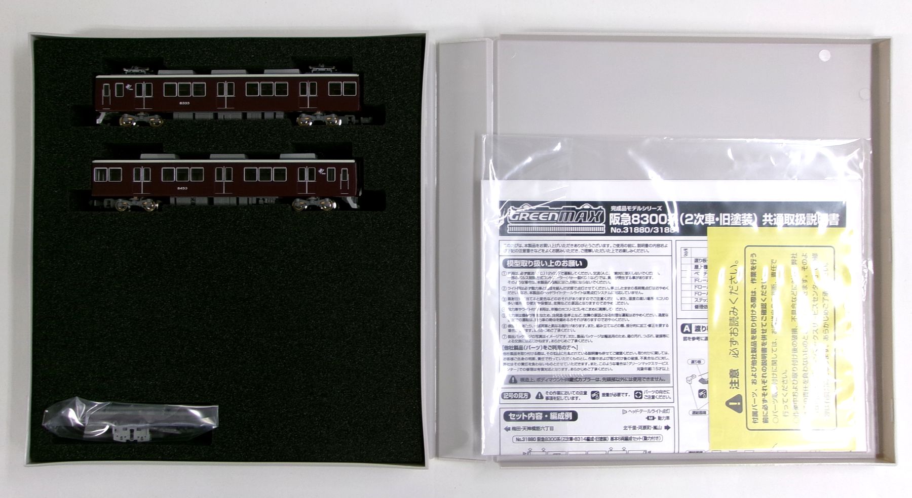 【中古】Nゲージ グリーンマックス 31881 阪急8300系(2次車・8333編成・旧塗装)増結用先頭車2両セット(動力無し) 【A】