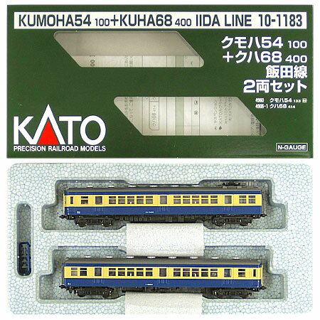 【中古】Nゲージ KATO(カトー) 10-1183 クモハ54-100 + クハ68-400 飯田線 2両セット 【A´】 外箱軽い..