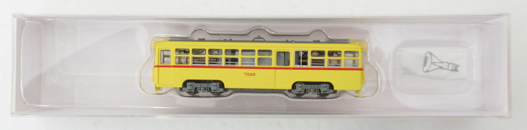 【中古】Nゲージ トラムウェイ TW-N7520 都電7500形(更新前 ツーマンタイプ)9系統 渋谷駅行 7520番 【A´】 クリアケース軽い傷み(コスレ)
