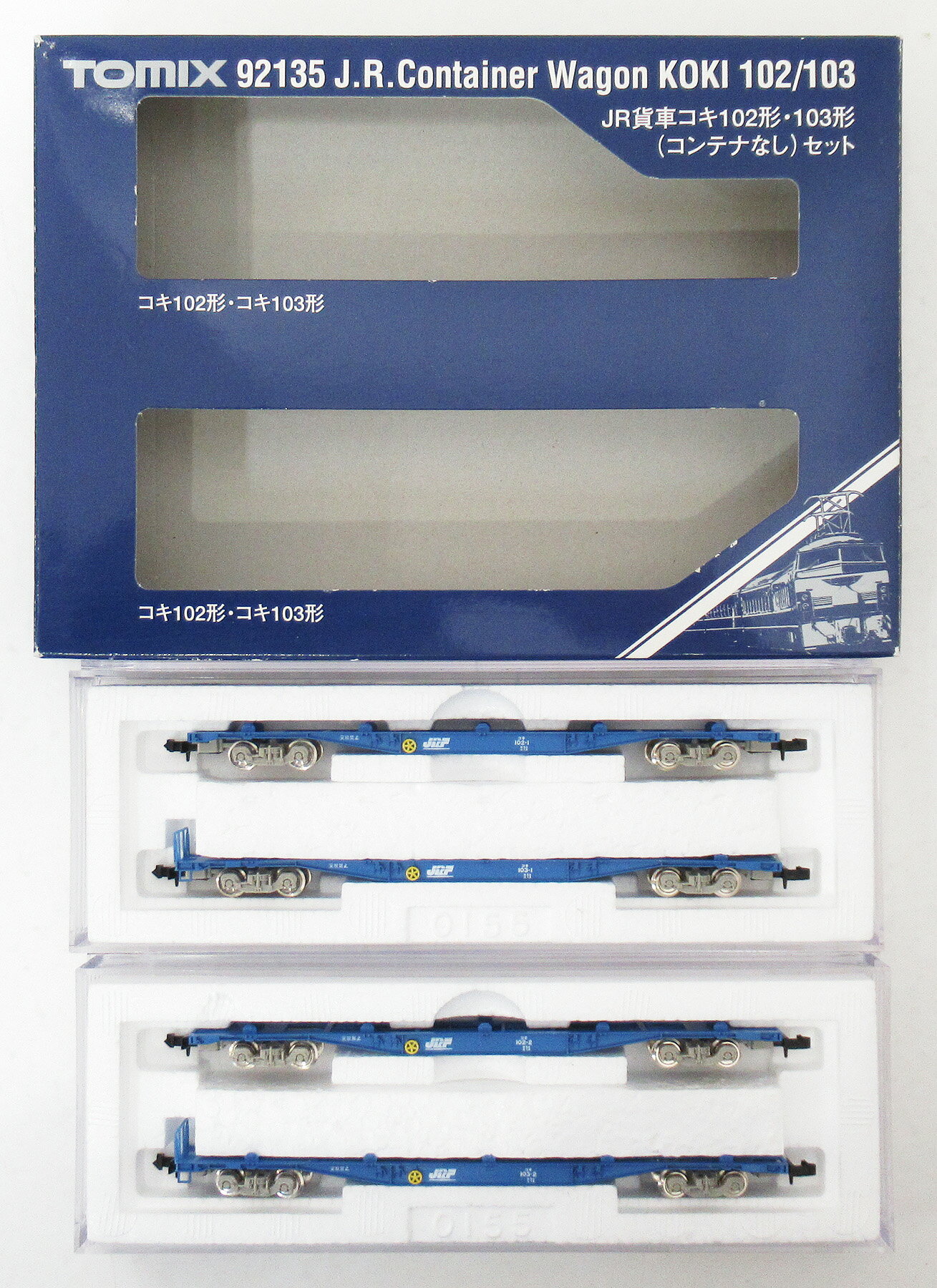 【中古】Nゲージ TOMIX(トミックス) 92135 JR貨車 コキ102形103形 (コンテナなし) 4両セット 2002年ロ..