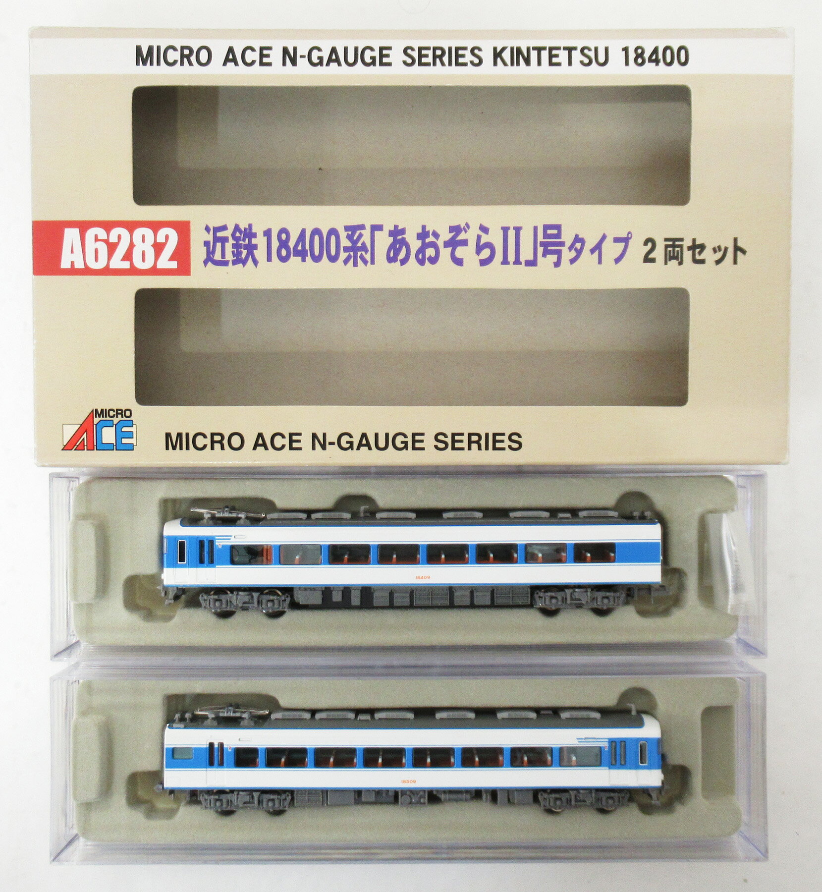 樂天商城 - 【中古】Nゲージ マイクロエース A6282 近鉄 18400系 「あおぞらII世」号タイプ 2両セット 【A´】 ※外箱傷み